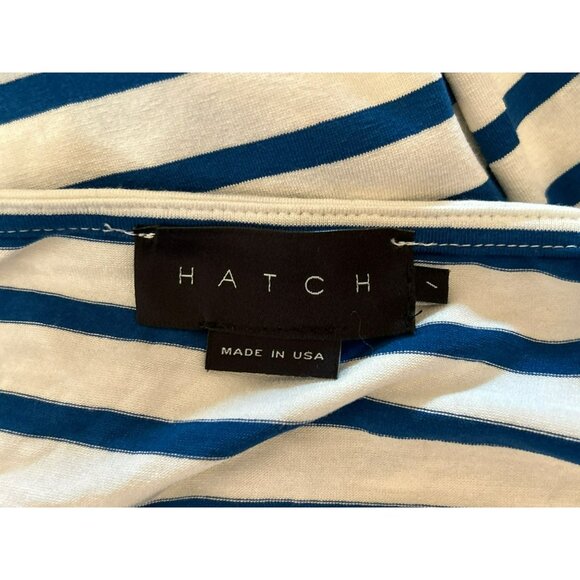 Hatch Women's Blue White The Marina Striped Flowy Midi Dress Casual Relaxed EUC - Picture 4 of 6